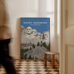 Mount Rushmore Print | National Memorial Wall Art displayed in a stylish room, highlighting the iconic South Dakota landmark.