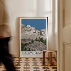 Mount Rushmore Poster | Black Hills National Memorial Canvas Print South Dakota displayed in a stylish interior setting.