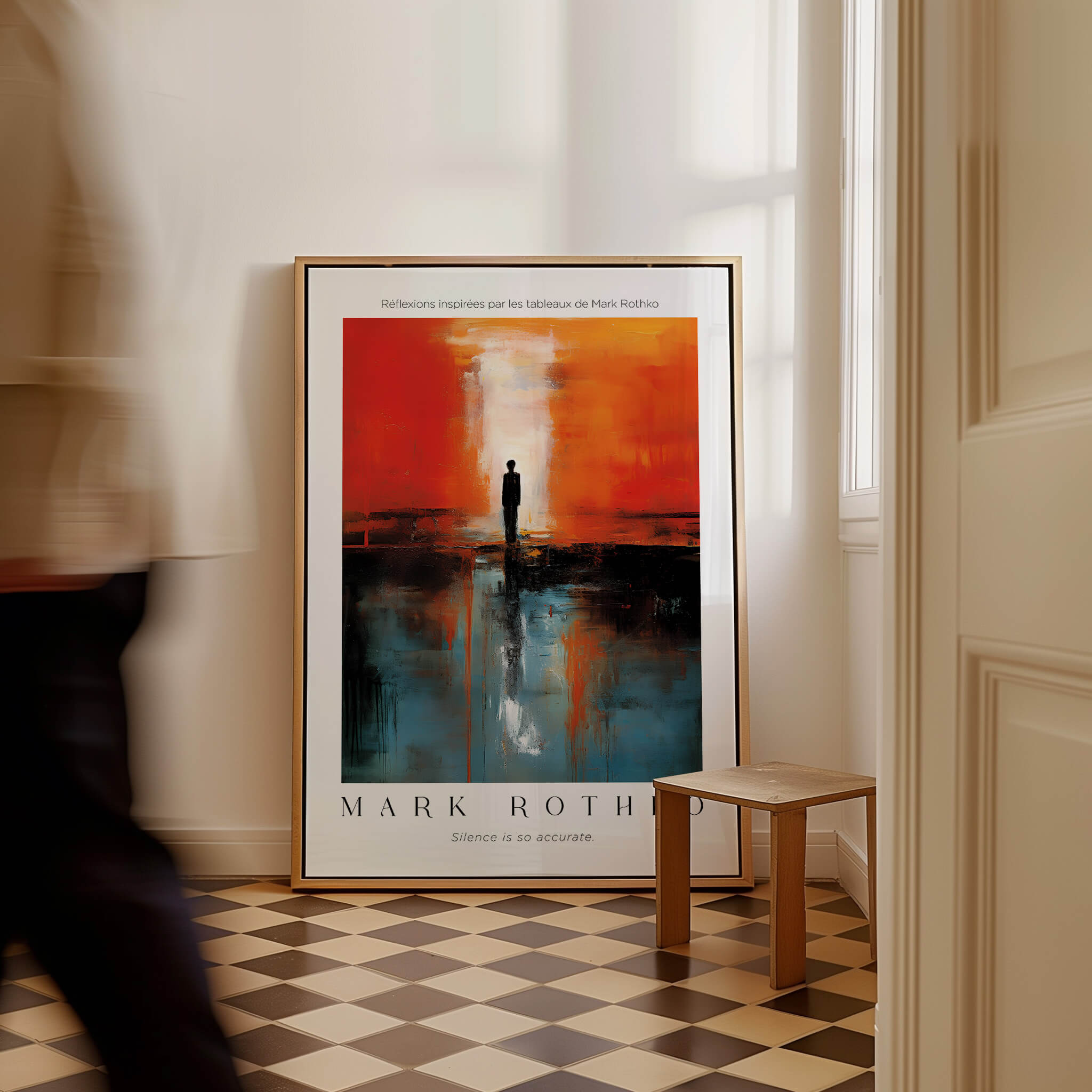 Rothko Style Minimalist Landscape Abstraction Print | Modern Wall Decor showcased in a stylish interior setting.
