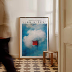 Rothko Style Minimalist Cloud Painting Print | Modern Abstract Wall Decor showcased in a stylish interior.