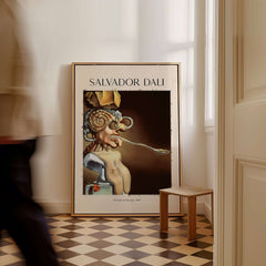 Salvador Dali Portrait of Picasso 1947 Surrealist Art Print Grotesque Poster displayed in an artistic interior setting.