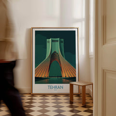 Tehran Iran Canvas Print | Iconic Persian Monument Cityscape Poster showcasing a stunning view of Azadi Tower.