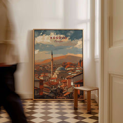 Kosovo Balkan City Rooftops Canvas Print | European Travel Wall Decor