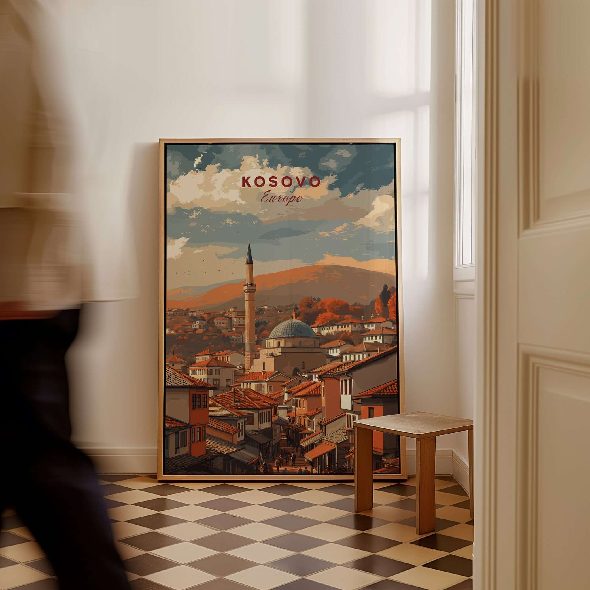 Kosovo Balkan City Rooftops Canvas Print | European Travel Wall Decor