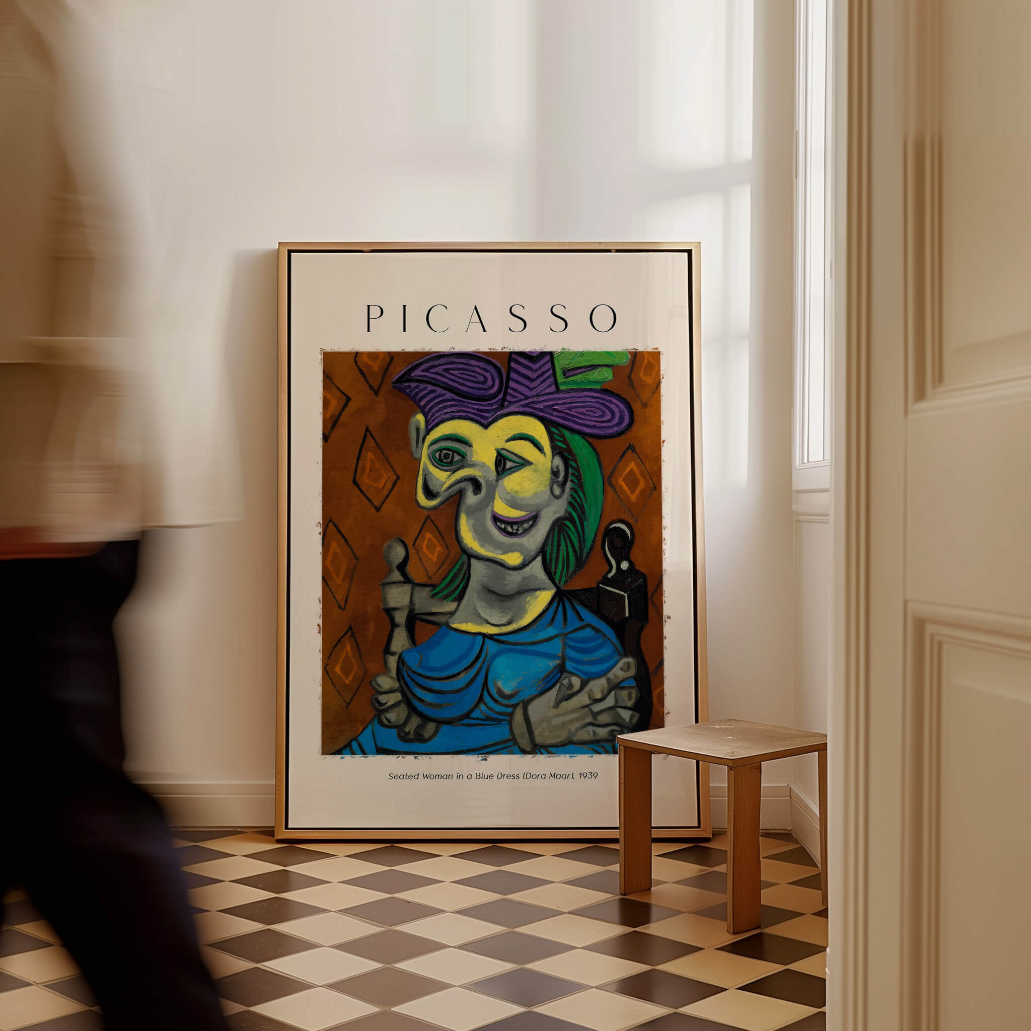 Picasso Seated Woman Blue Dress Art Print Poster – This Art World