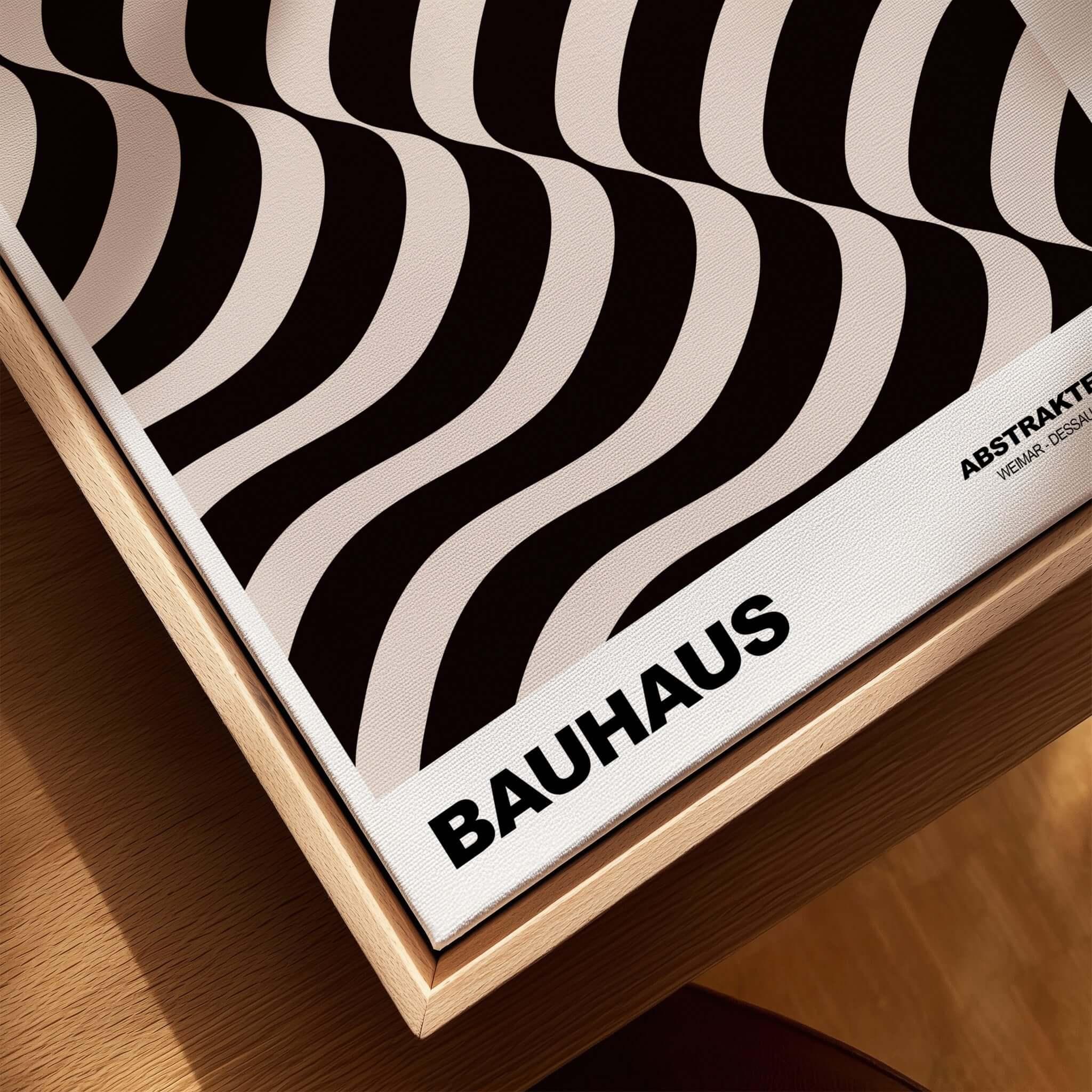 Bauhaus Exhibition Prints - Black Cream Waves Poster – This Art World