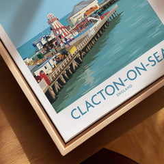 Clacton-on-Sea England Wall Art – British Seaside Decor featuring a vibrant seaside scene.