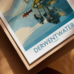 Derwentwater Cumbria Wall Art – Canvas Print showcasing water reflections and a serene landscape setting.
