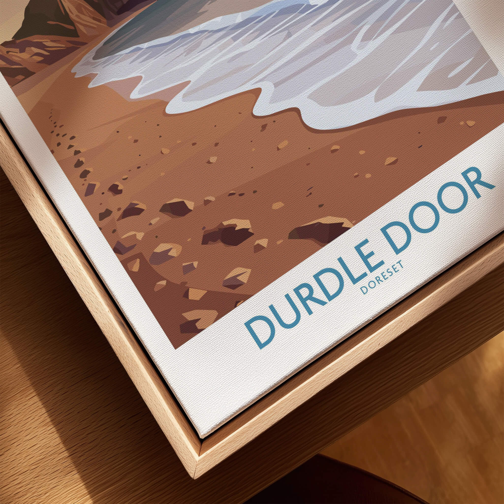 Durdle Door Dorset Wall Art – Canvas Poster showcasing the iconic limestone arch and coastline.