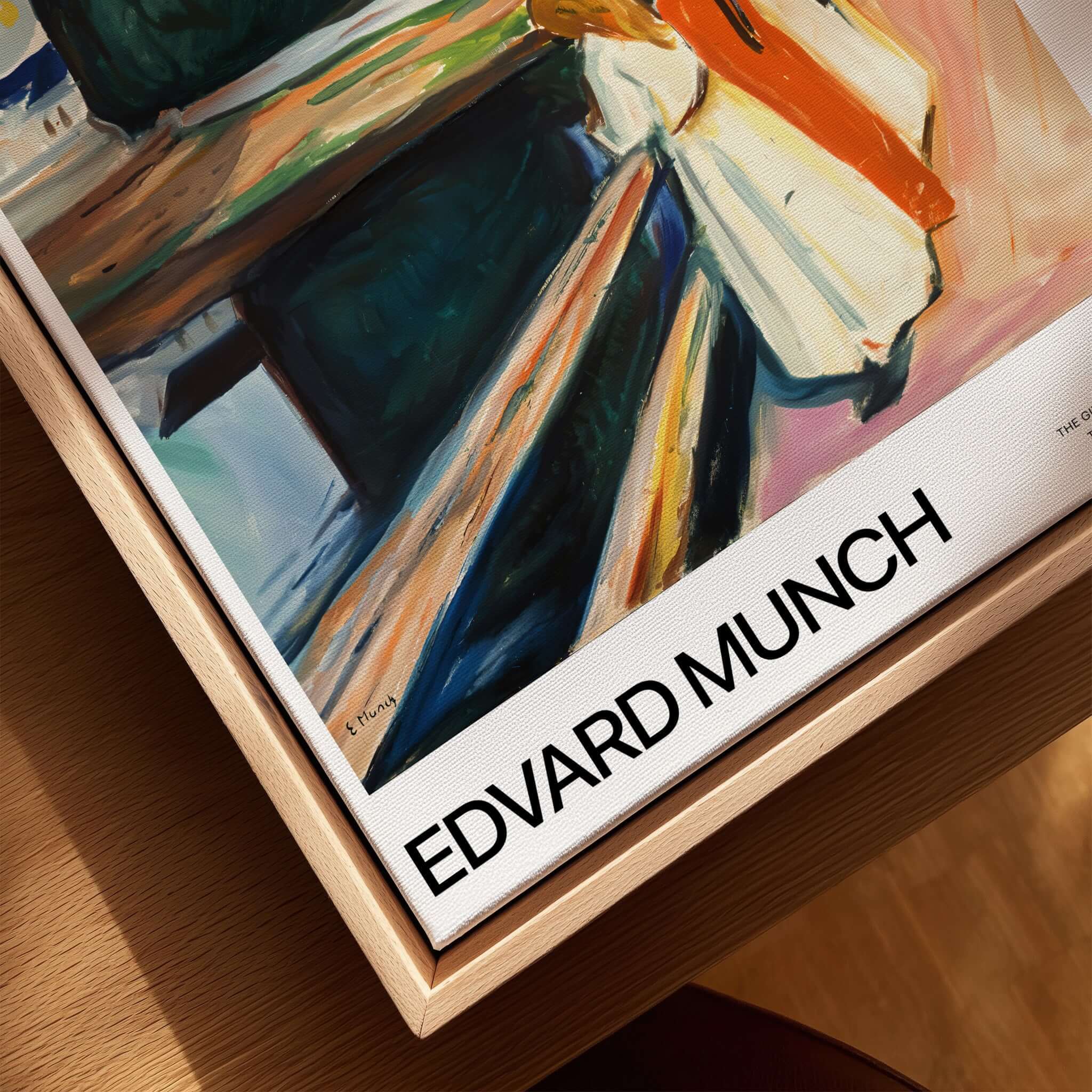 Edvard Munch Art Print - The Girls on the Bridge 1927 Painting - Museum Poster in a stylish wooden frame