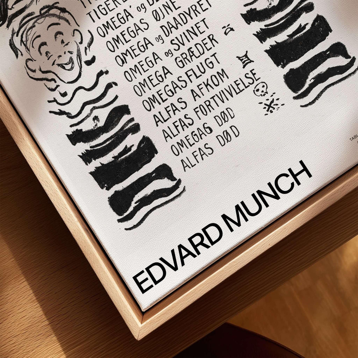 Edvard Munch Art Print - Table of Contents Alpha Omega Series Print Art Institute of Chicago Poster with graphic motifs.