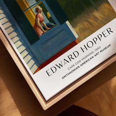 Edward Hopper Cape Cod Morning 1950 Art Print Poster - American Realism featuring a woman by the window.