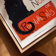 Exhibition Art Print Steinlen Tournée du Chat Noir Vintage French Black Cat Poster close-up featuring details of the artwork