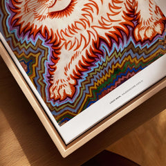 Kaleidoscope Cat Psychedelic Feline Poster Wall Art Louis Wain Exhibition Art Print featuring vibrant cat design.