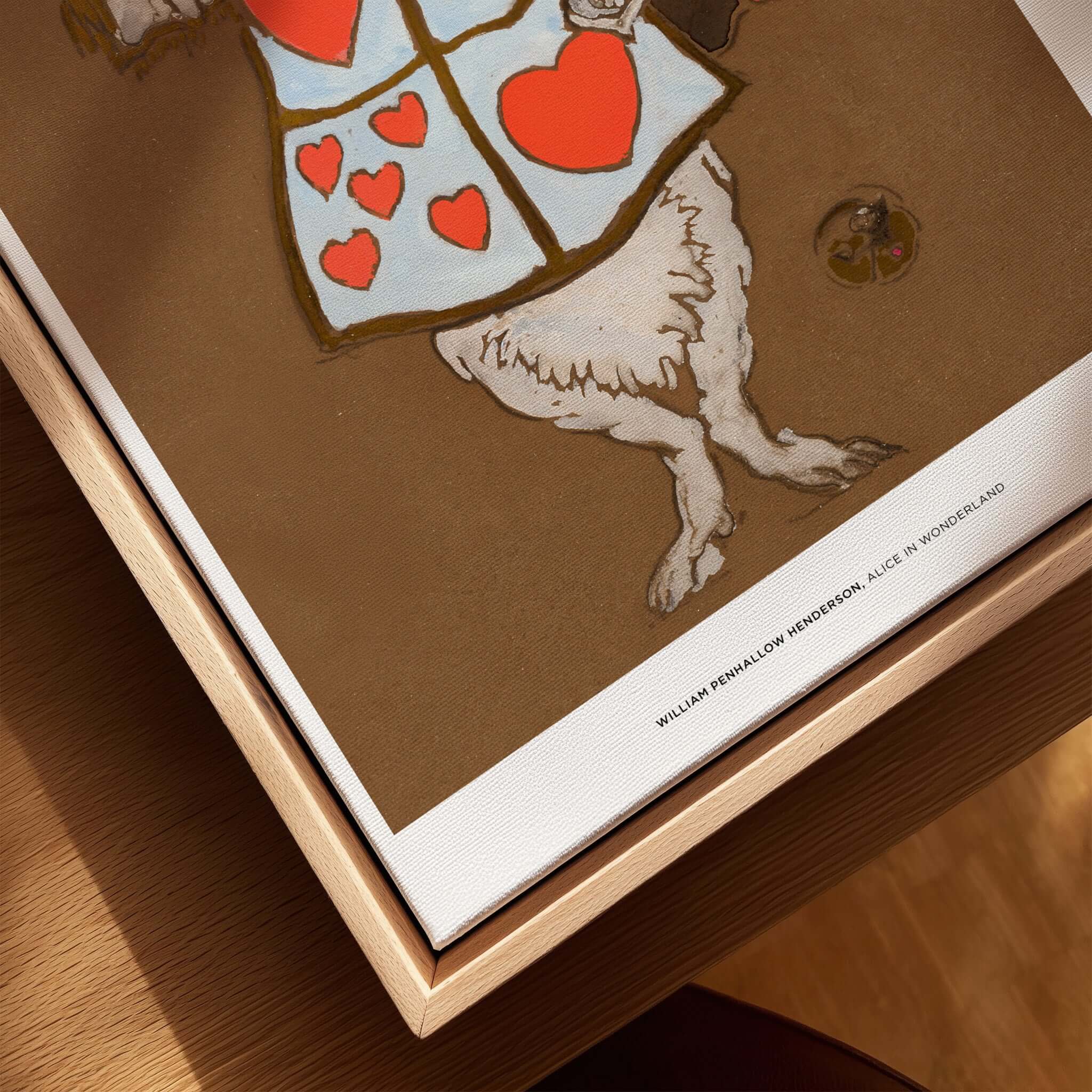 Exhibition Art Print William Henderson White Rabbit Alice in Wonderland Vintage Poster showing the White Rabbit in a herald costume.