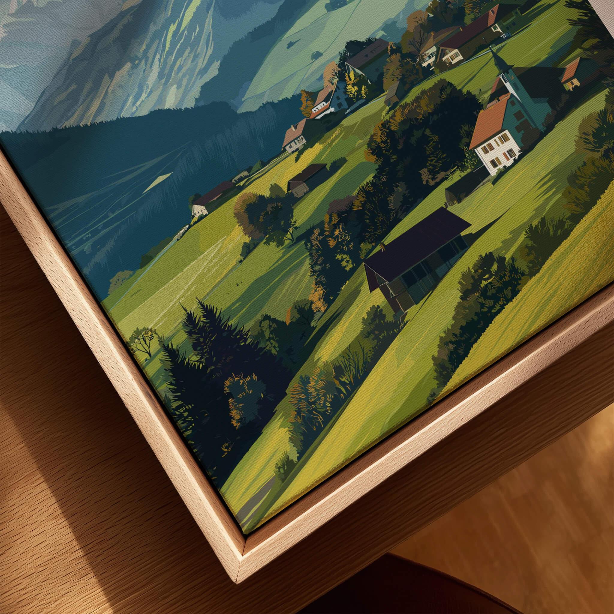 Gruyères Switzerland Travel Poster - Mountain Art Print – This Art