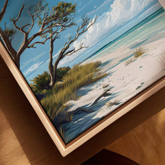 Honeymoon Island Wall Art Print | Florida Tropical Beach Travel Poster showcasing serene coastal scenery.