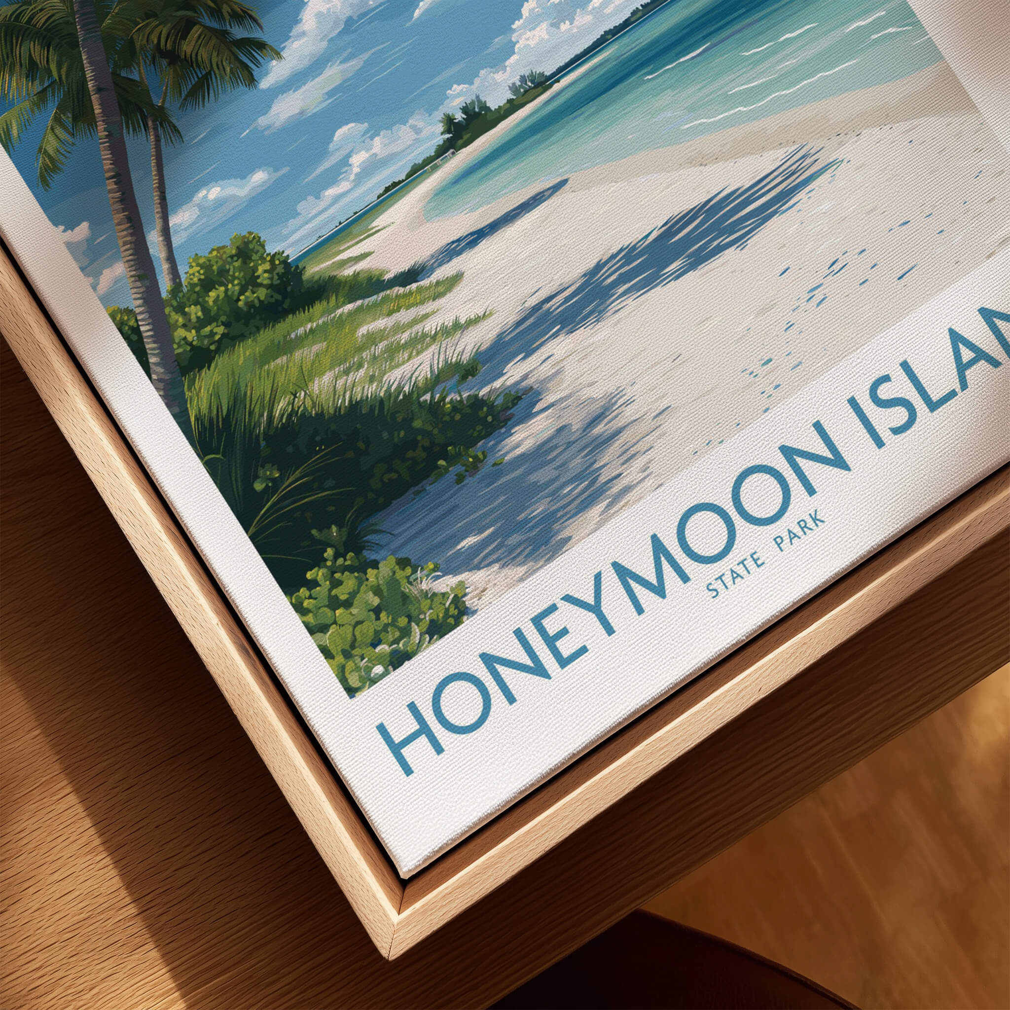 Honeymoon Island Poster | Sunny Florida Gulf Canvas Print featuring tropical beach scenery.