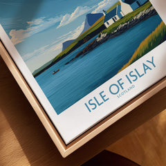 Isle of Islay Scotland Canvas Print | Scottish Hebrides Poster featuring stunning landscape and crystal-clear waters.