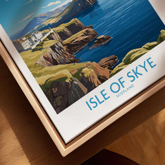 Isle of Skye Poster Modern featuring scenic cliffs and vibrant waters of Scotland.