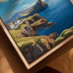 Isle of Skye Poster showcasing dramatic landscapes and coastal cliffs, perfect for capturing Scotland's rugged beauty.