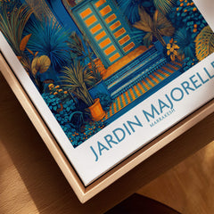 Jardim Majorelle Marrakesh Posters | Detailed Blue Architecture Canvas Print with vibrant colors and intricate design.