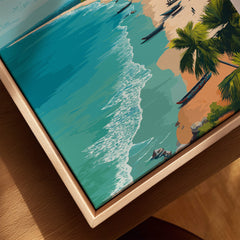 Lomé Togo Wall Art Print | Tropical Beach Travel Poster featuring turquoise waters and sandy beach.