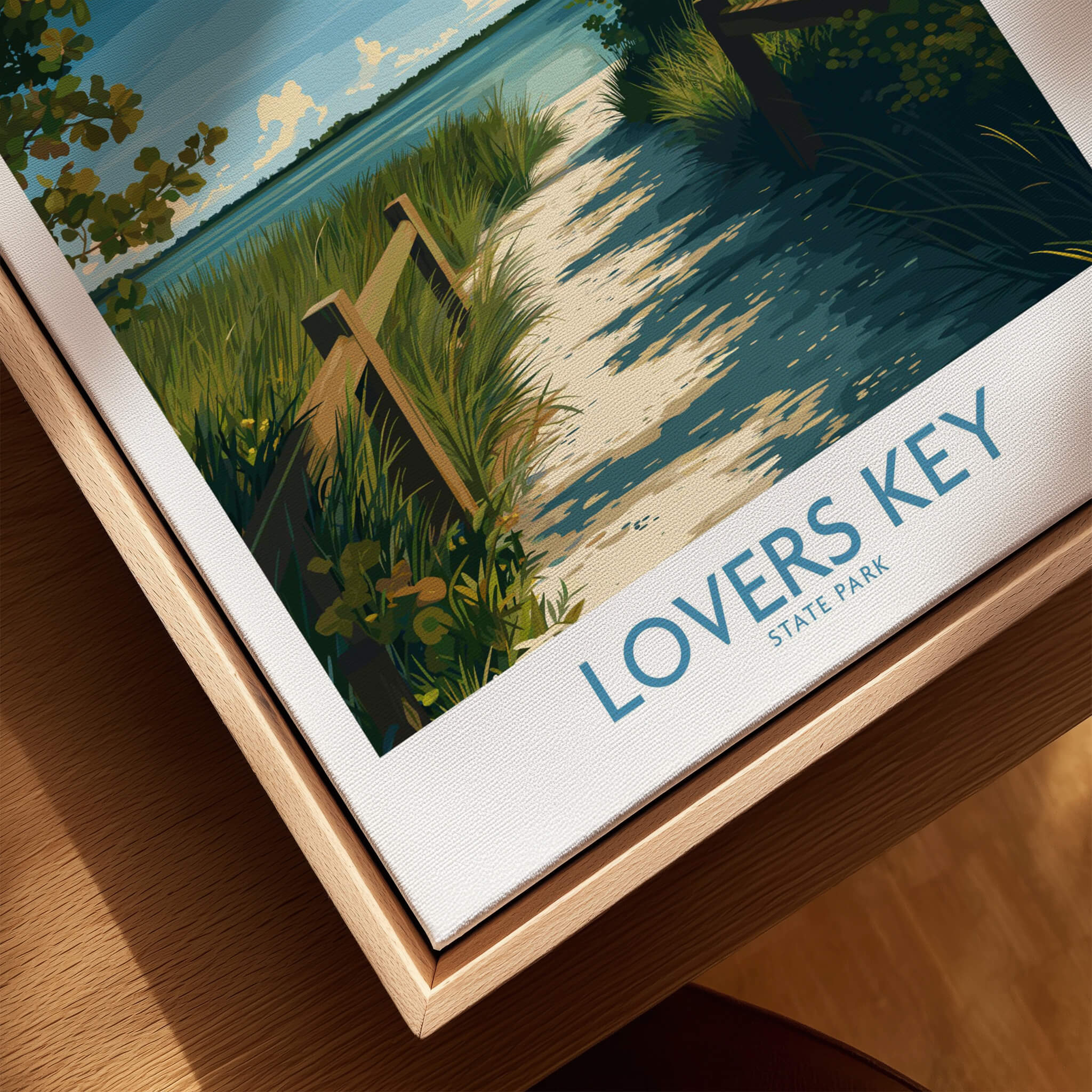 Lovers Key Florida Poster | Tropical Nature Path Canvas Print showcasing serene nature and vibrant colors in Lovers Key.