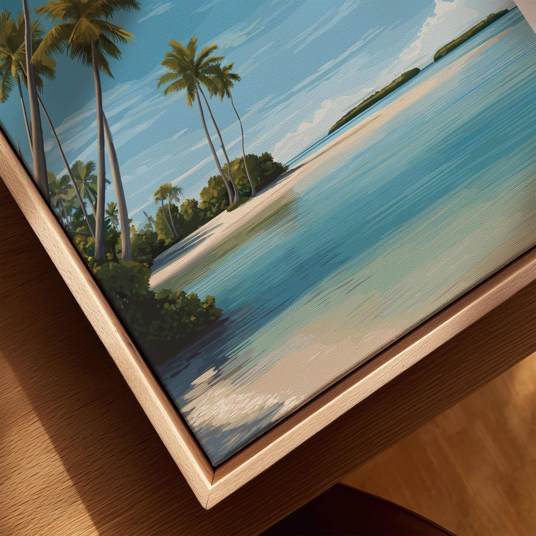 Lovers Key Wall Art Print | Paradise Island Scenery Florida Travel Poster showcasing serene beach and palm trees.