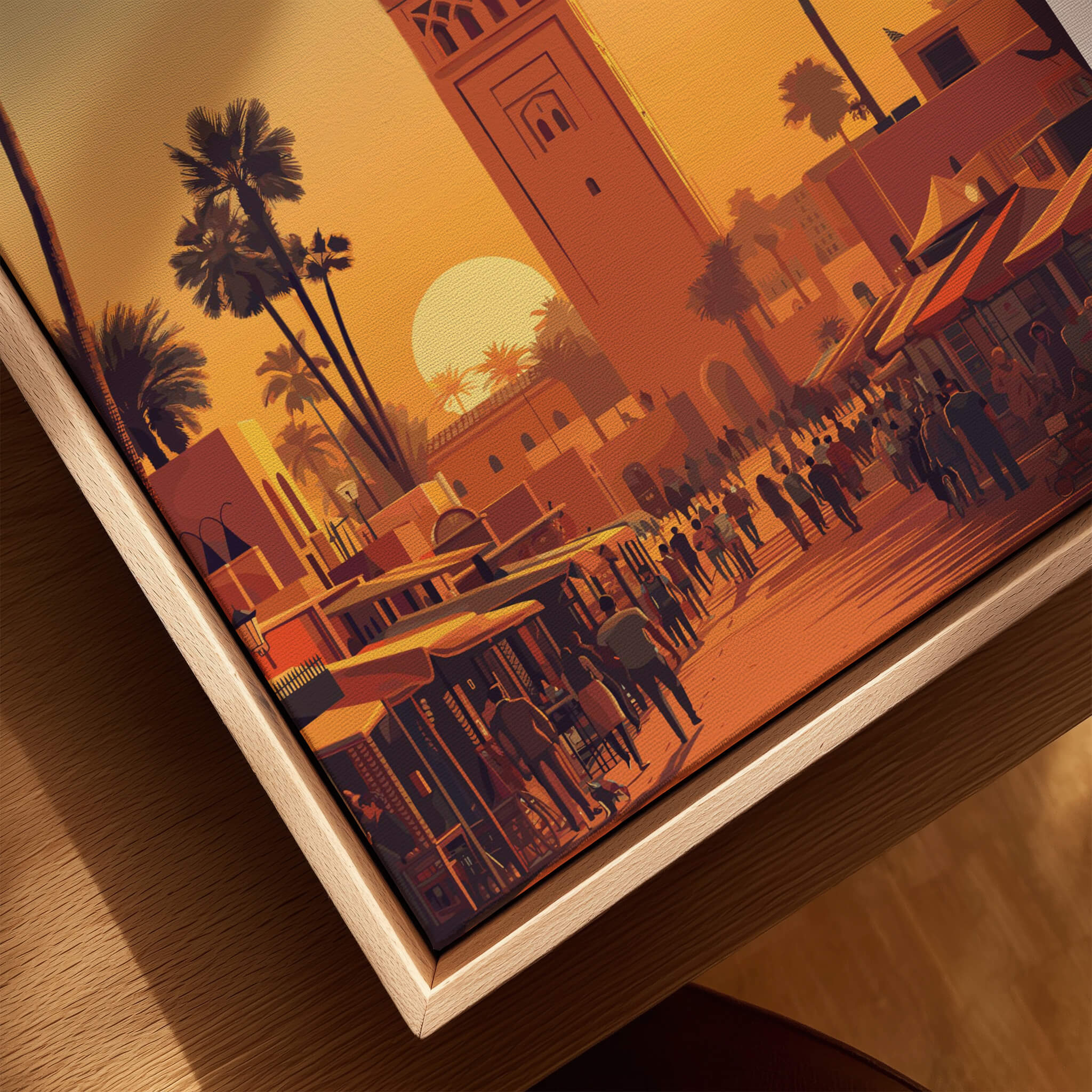 Marrakesh Morocco Wall Art Print | Koutoubia Mosque Travel Posters featuring the Koutoubia Mosque at sunset.