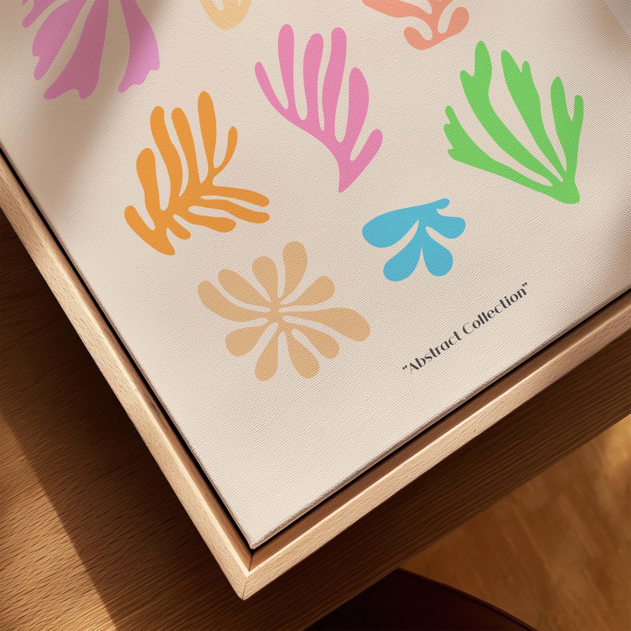 Matisse Art Prints - Abstract Botanical Shapes Grid Poster featuring colorful abstract botanical shapes.