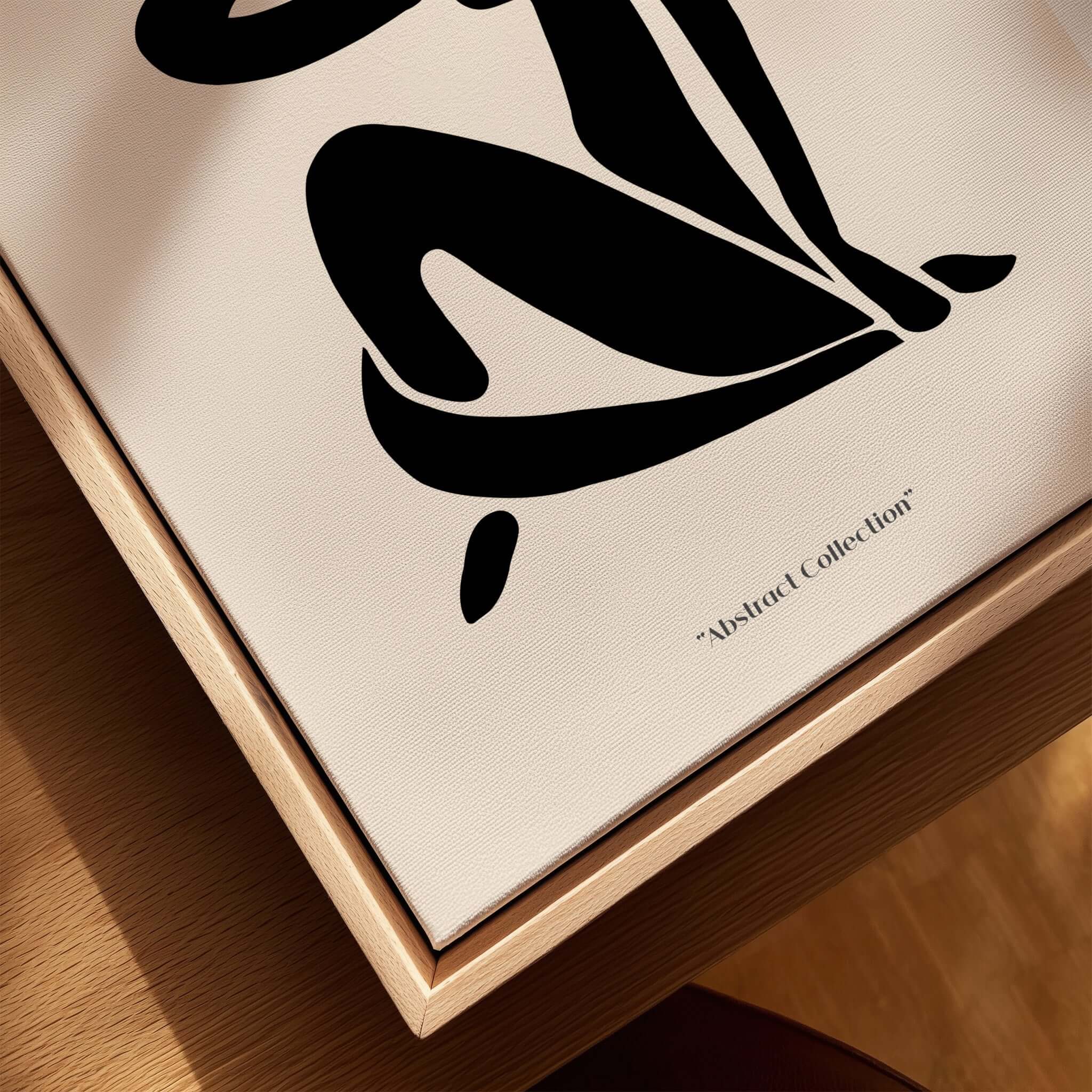 Matisse Art Prints - Figurative Lady Poster Art showcasing a black cut-out figure on a beige background.