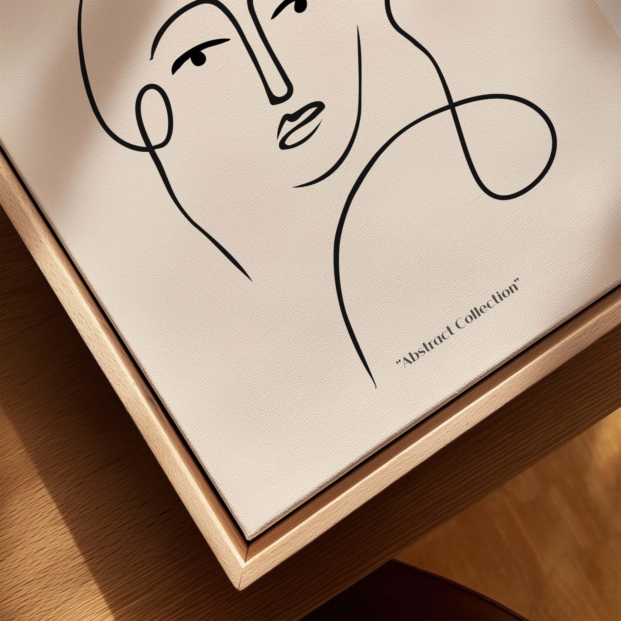 Matisse Art Prints - Continuous Line Abstract Face Poster featuring fluid lines and abstract portrait design.