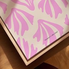 Matisse Art Prints - Pink Abstract Shapes Pattern Poster featuring pink abstract shapes on beige background.