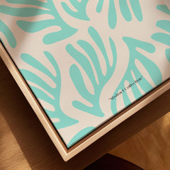 Matisse Art Prints - Mint Green Fan Pattern Poster Art featuring a mint green abstract design from the Abstract Collection.