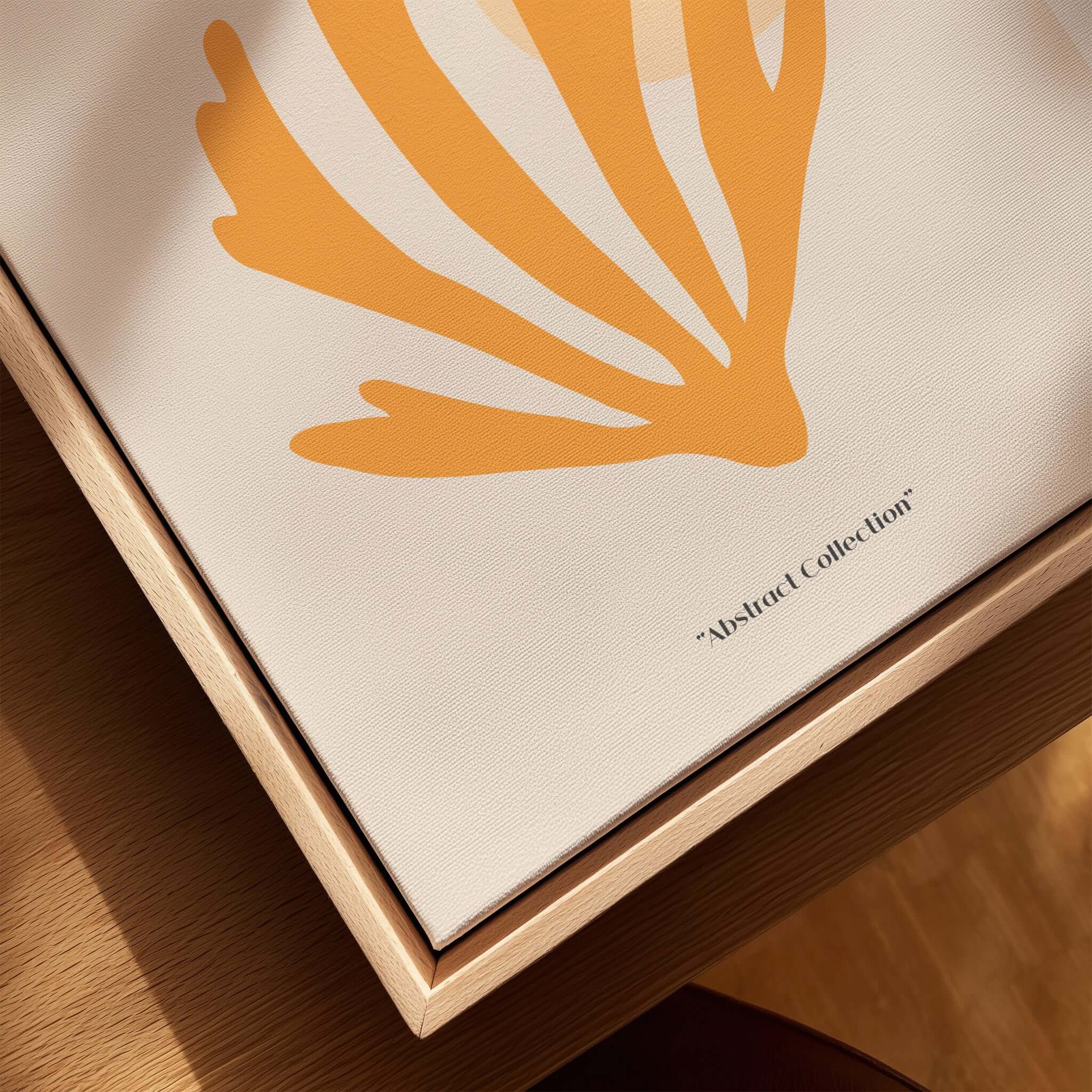 Matisse Art Prints - Orange Seaweed Abstract Art Print featuring abstract orange seaweed design on neutral background.