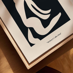 Matisse Art Prints - Abstract Organic Figure Cut Out Print showcasing abstract figure on beige background.