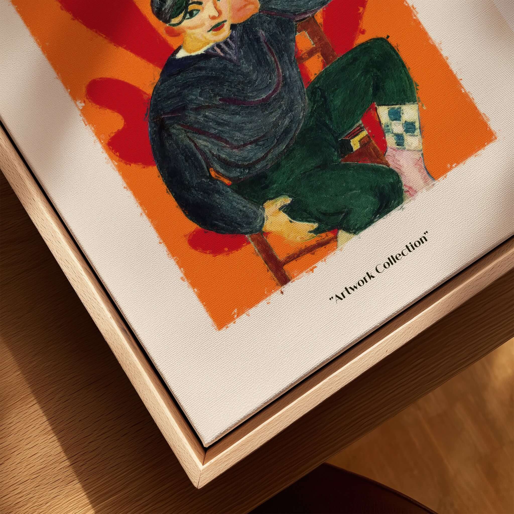 Matisse Art Prints - Seated Figure in Cap Poster showcasing a vibrant artwork with bold colors and abstract shapes.