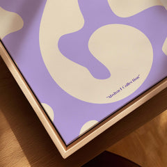 Matisse Art Prints -   Lavender Abstract Fluid Organic Shape Poster showcasing lavender organic shapes and abstract design.