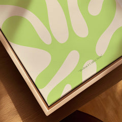 Matisse Art Prints - Lime Green Abstract Coral Shape Poster in the Abstract Collection design.