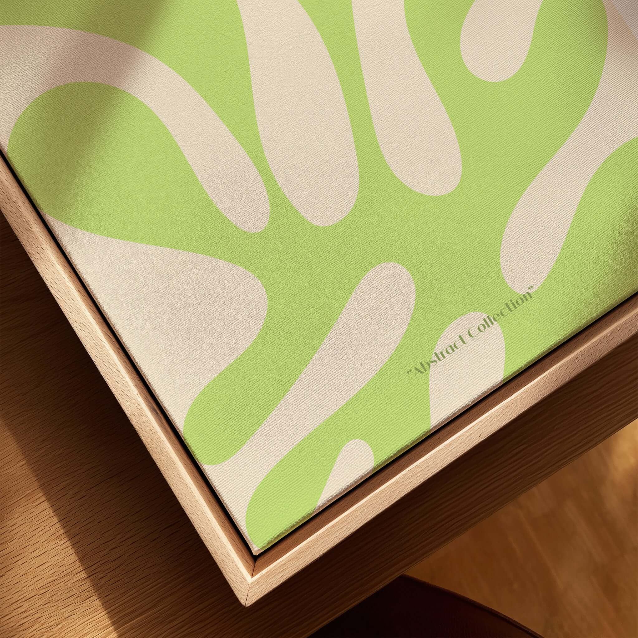 Matisse Art Prints - Lime Green Abstract Coral Shape Poster in the Abstract Collection design.