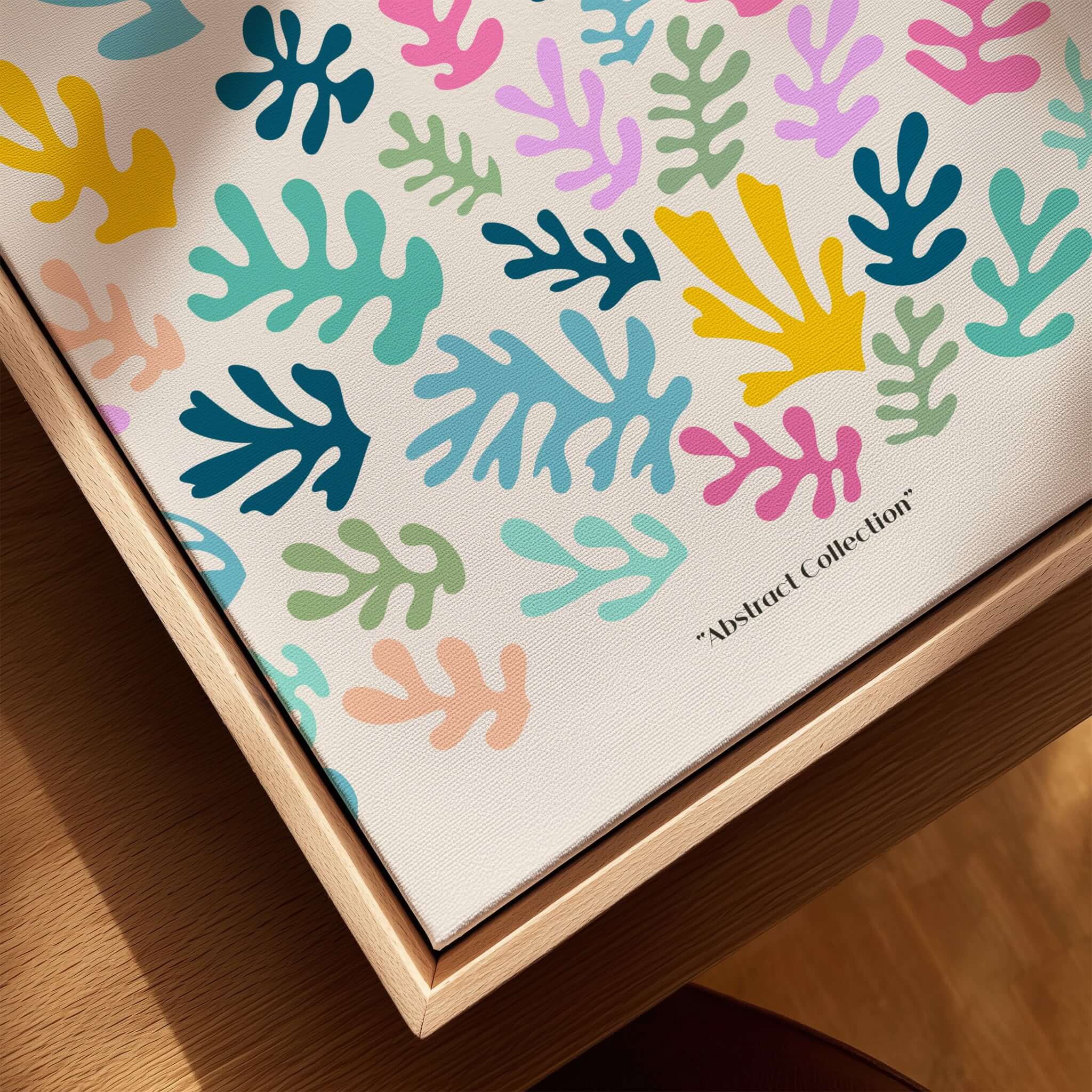 Matisse Art Prints - Colorful Abstract Botanical Scatter Poster featuring colorful botanical shapes on a neutral background.