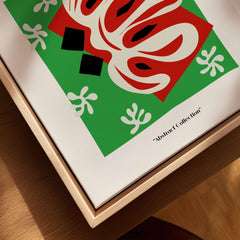 Matisse Art Prints -  Abstract Shape Red Green Poster showcasing bold design with vibrant colors on wall art.