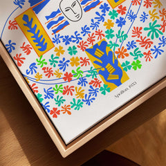 Matisse Apollon 1953 Decorative Cut Out Wall Art Print featuring vibrant colors and abstract floral patterns.