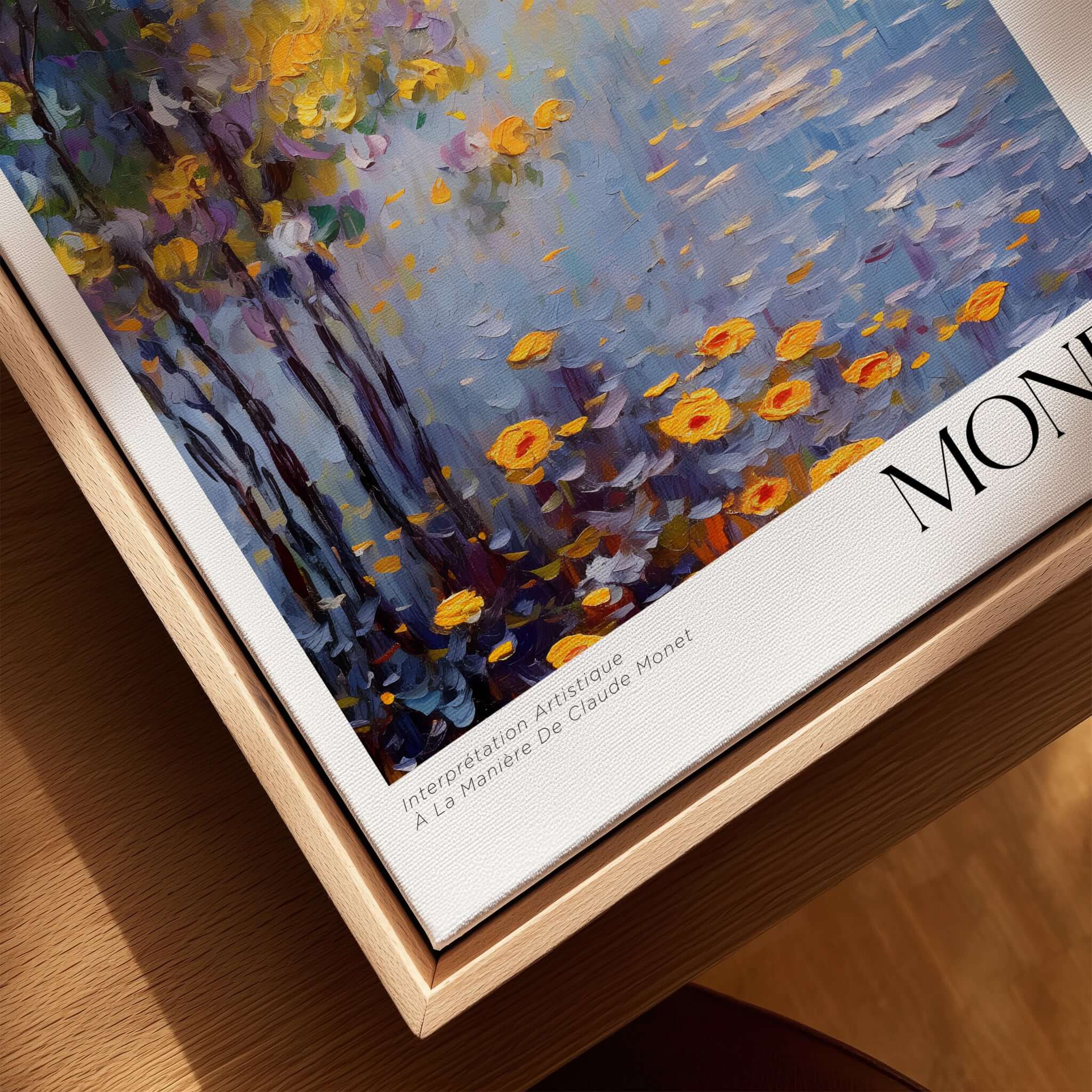 Claude Monet Art Print - Impressionist Wall Art Poster - Monet Framed Print displayed in a wooden frame.