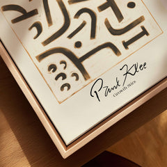 Paul Klee Growth Stirs Abstract Art Print Modern Poster Wall Decor displayed on a wooden surface.