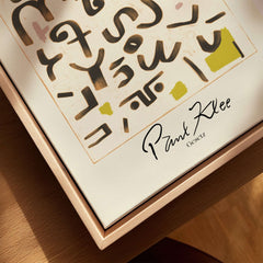 Paul Klee Gesetz Abstract Symbols Modern Art Print Wall Poster Decor featuring symbols and Klee's signature.