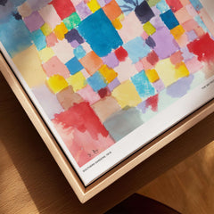 Paul Klee Southern Gardens Abstract Landscape Colorful Poster Art Print showcasing a vibrant patchwork of watercolor squares.
