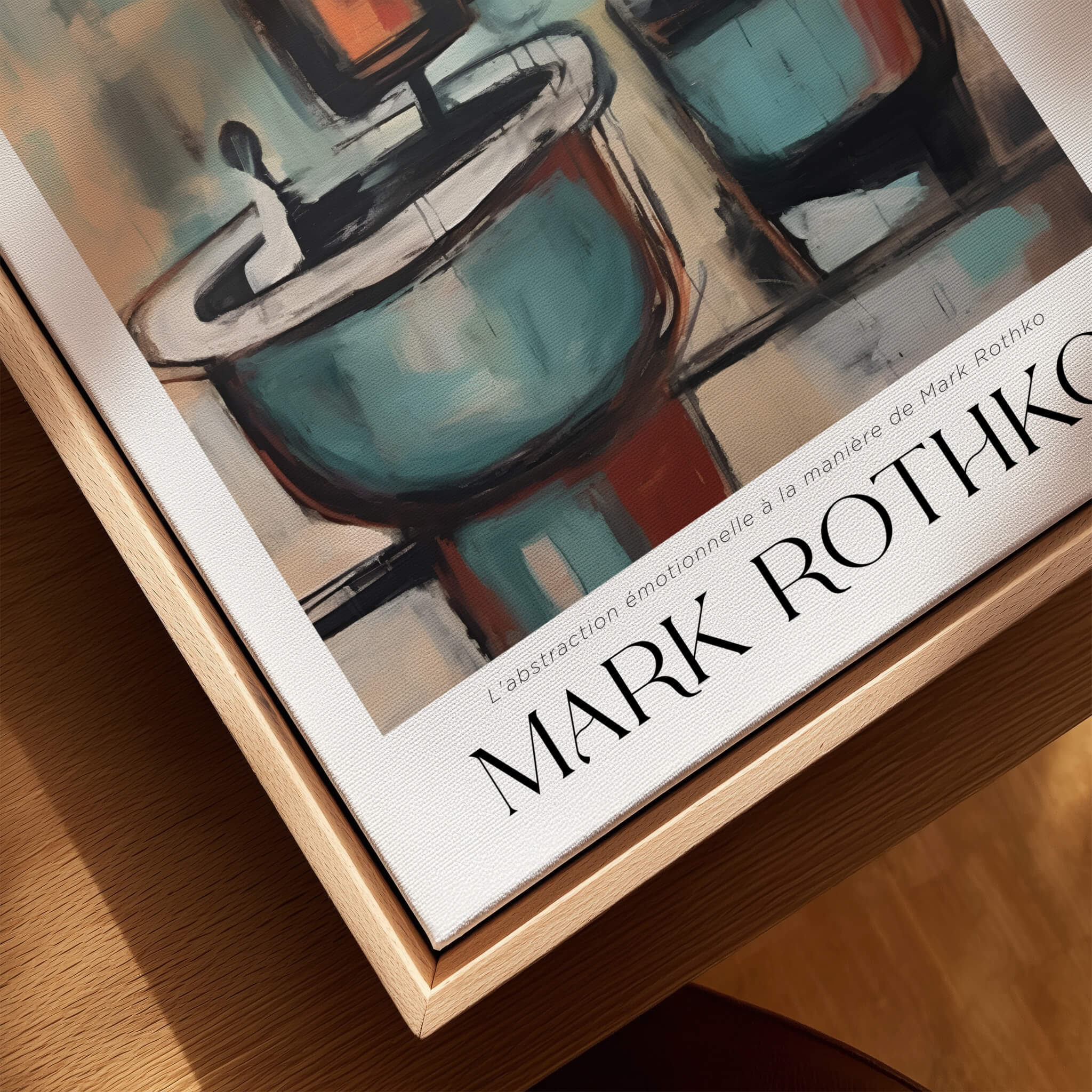 Rothko Style Cubist Abstract Painting | Contemporary Wall Decor featuring vibrant colors and geometric shapes.