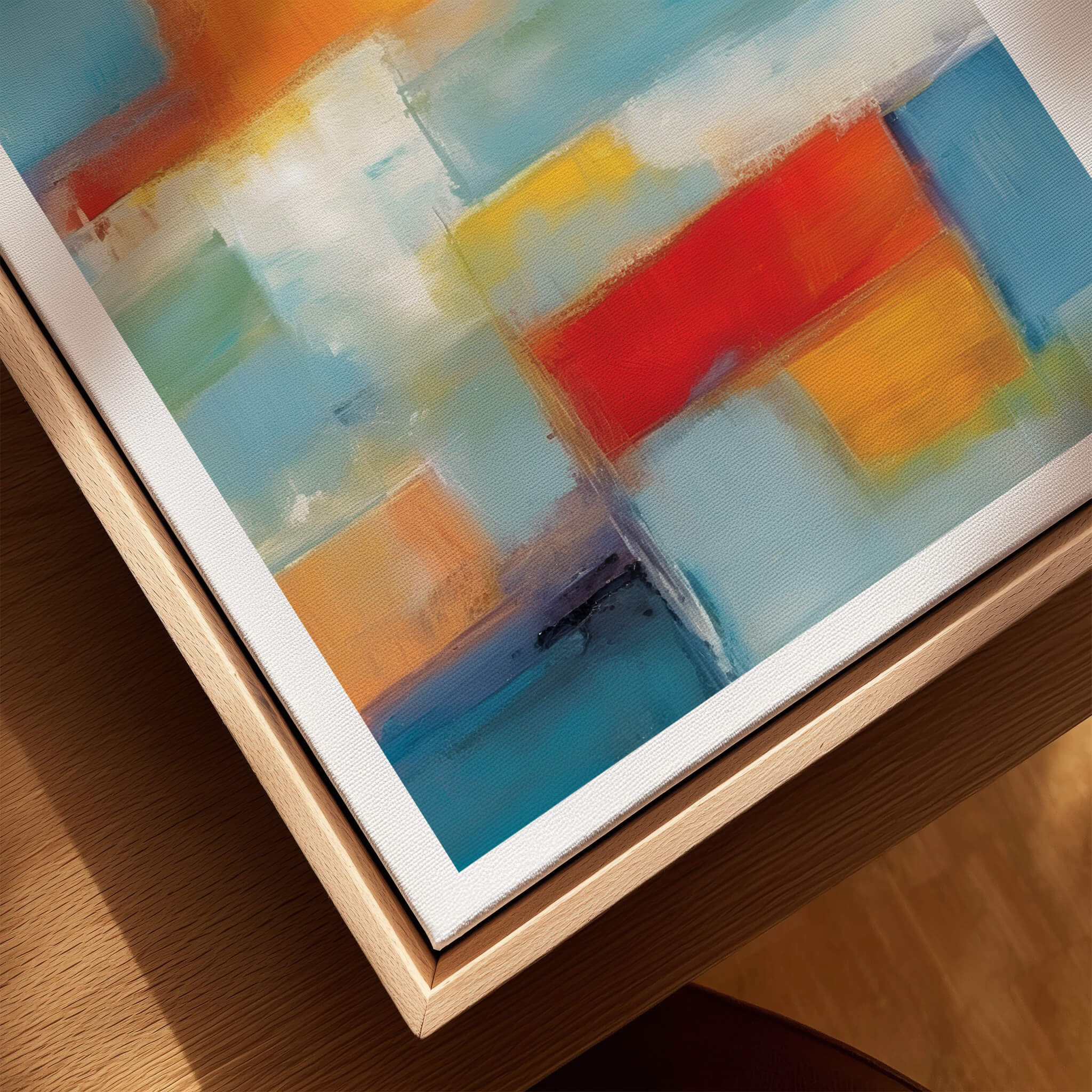 Rothko Canvas Color Abstraction Painting | Modern Abstract Wall Art featuring vibrant color layers and tonal depth.